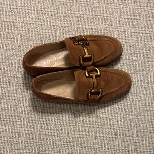Boden Tan Suede Horsebit Loafers